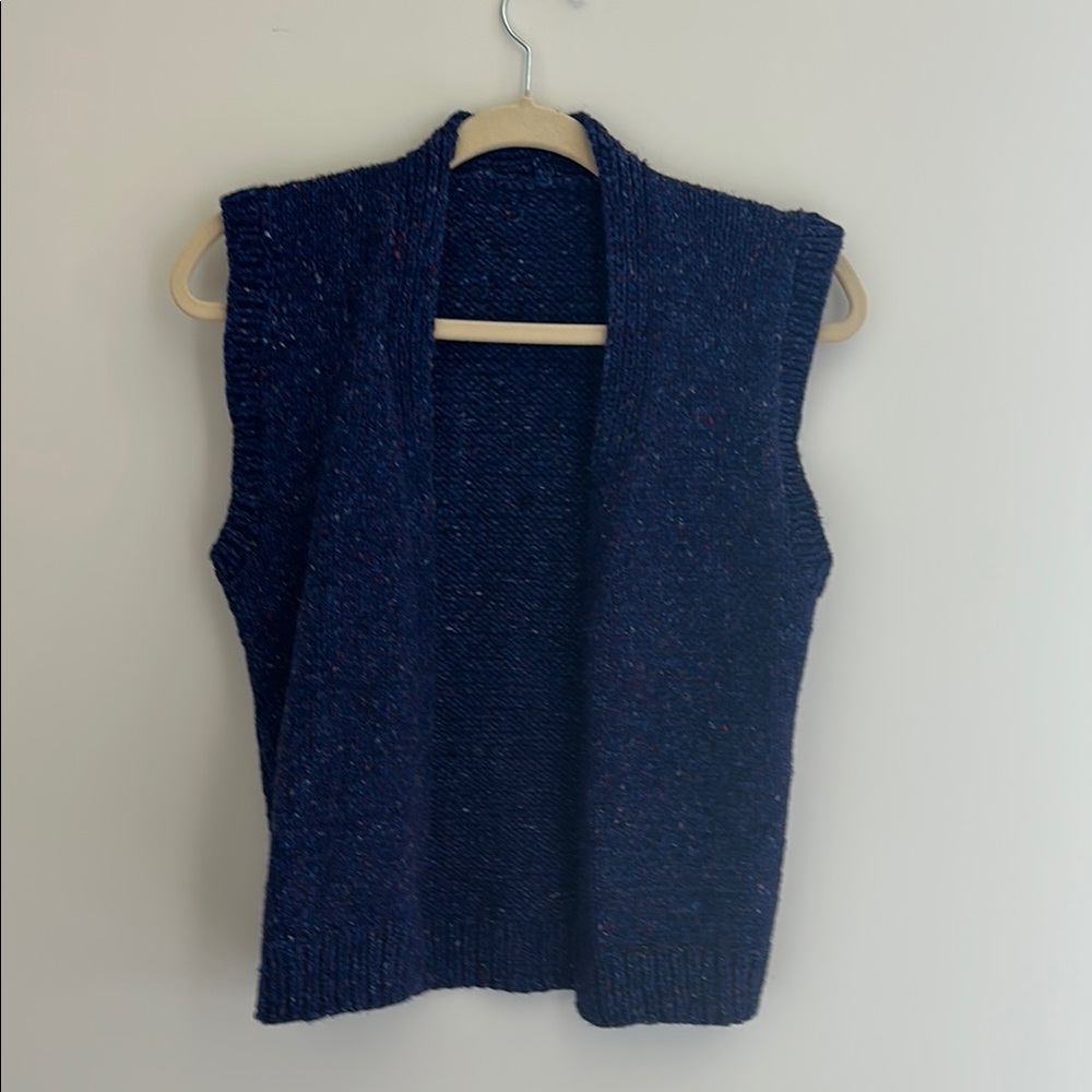 Navy Blue Sleeveless Sweater Vest